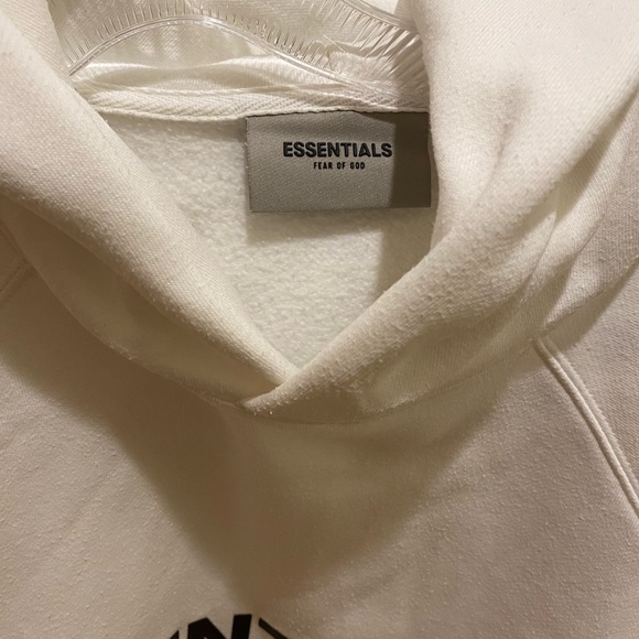 white essentials hoodie - Picture 4 of 4